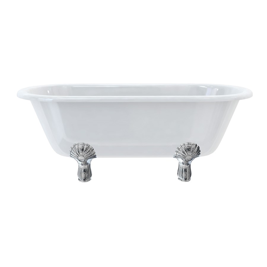 Burlington Двухсторонняя ванна Windsor 170 см с роскошными ножками с ножками Luxury Arc из хрома E3 L2C  - Вид №4