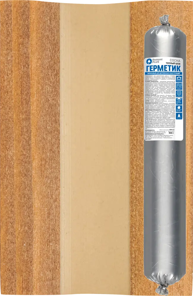 REMONT PLUS Герметик для деревянных конструкций сосна 0.6 л 88299943