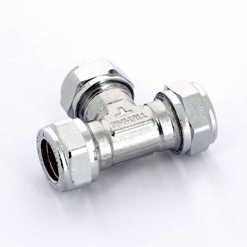 Тройник обжим хромированный TIEMME 15 1130012 - Вид №2