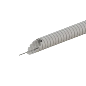 Труба гофрированная Экопласт D20 мм 100 м ПВХ легкая с протяжкой цвет серый