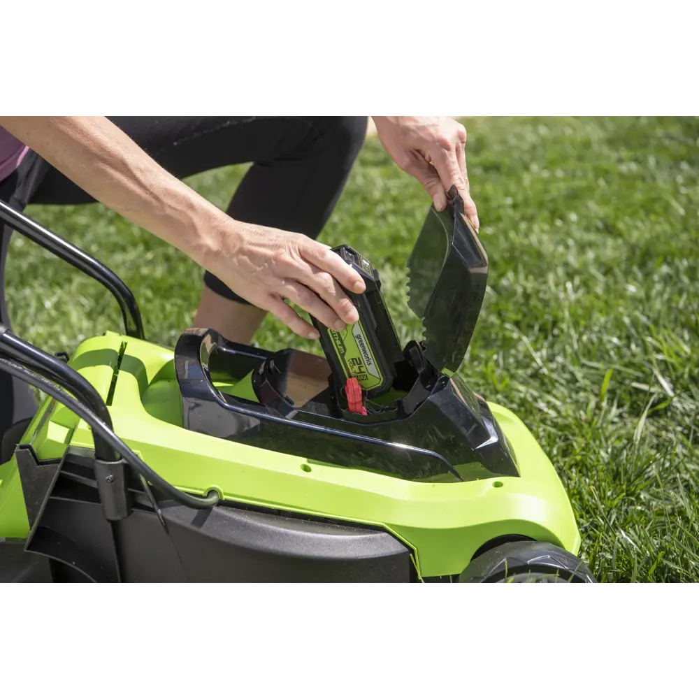 Аккумуляторная газонокосилка Greenworks 48V с двойной батареей и мульчированием 84134004 STLM-0046627 - Вид №5
