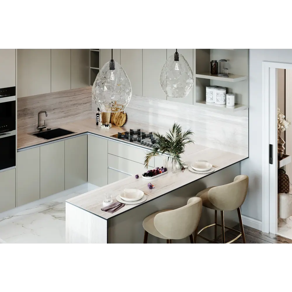 Стеновая панель ALTERNATIVE Травертин Римский для кухни 89406666 STLM-1577695 - Вид №9