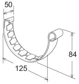 First Corporation Простое соединение для желоба из ПВХ First plast Gne125m - Вид №1
