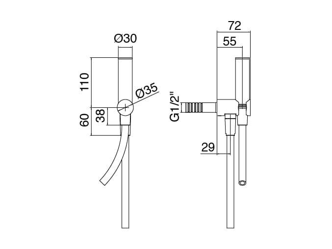 Термостатический смеситель для душа из нержавеющей стали с душем Zazzeri Z316 MONO ARCH-00016715 - Вид №2