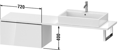 LC584309191 L-Cube Шкафчик для компактной консоли Серо-коричневый декор Duravit - Вид №1