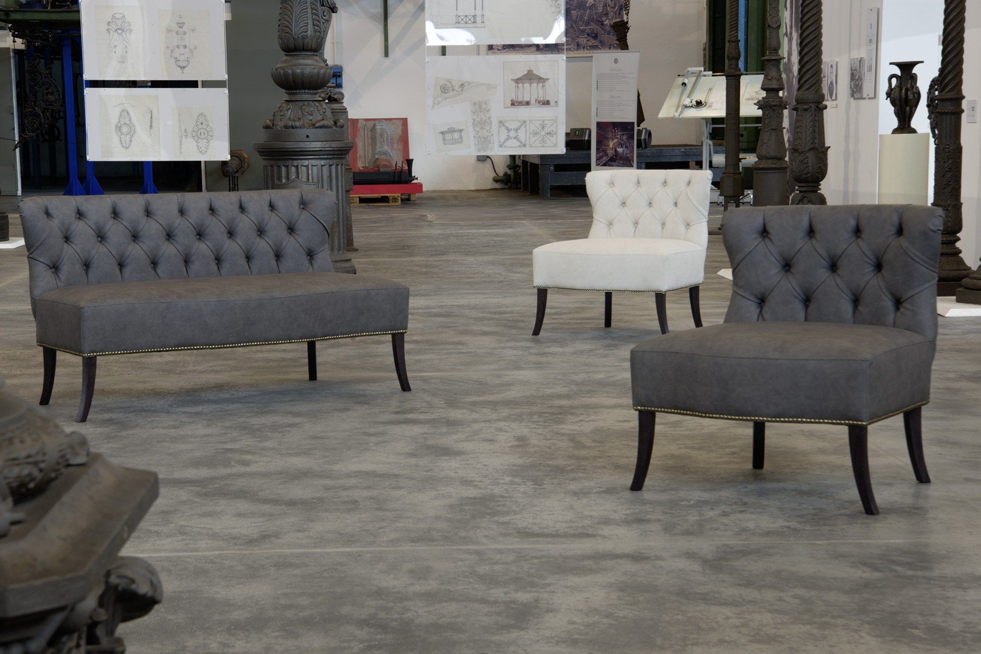 Кожаное кресло в стиле Честерфилд Domingo Salotti Mork ARCH-00094847 - Вид №2