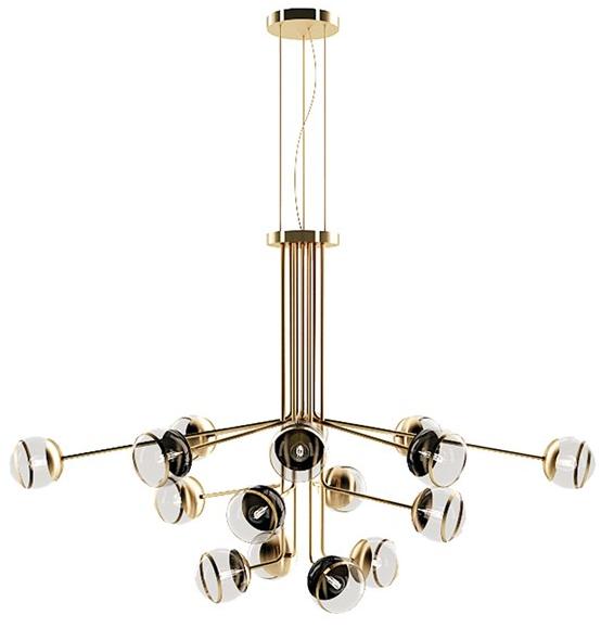 Jetclass Подвесной светильник из нержавеющей стали и стекла Bubbles Obb413  - Вид №1