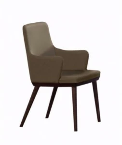 JESSE Мягкое кожаное кресло с подлокотниками