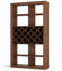 DWFI Барный шкаф с держателем для бутылок из шпонированного дерева  00002308