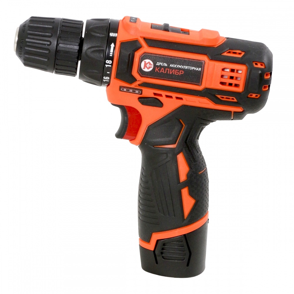 75097 Калибр Аккумуляторная дрель (Li-Ion) ДА-12-2М+ 