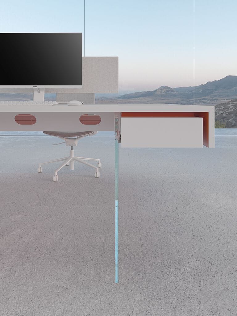 Секционный стол из дерева и стекла ESTEL GROUP HORIZON ARCH-00001743