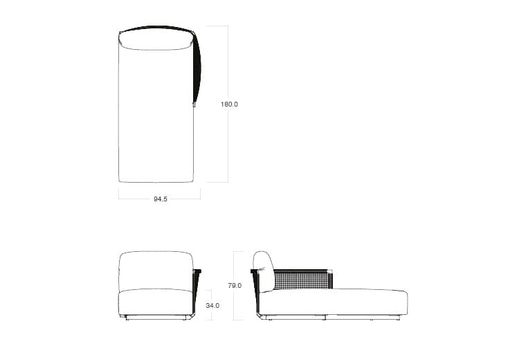 Ткань сад Dormeuse TRIBÙ узлы ARCH-00083821 - Вид №5