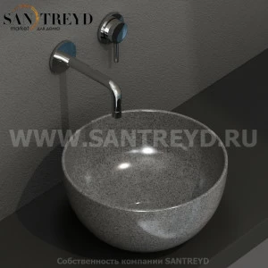B6T30PG Накладная раковина на столешницу  круглая Ceramica Globo T-EDGE