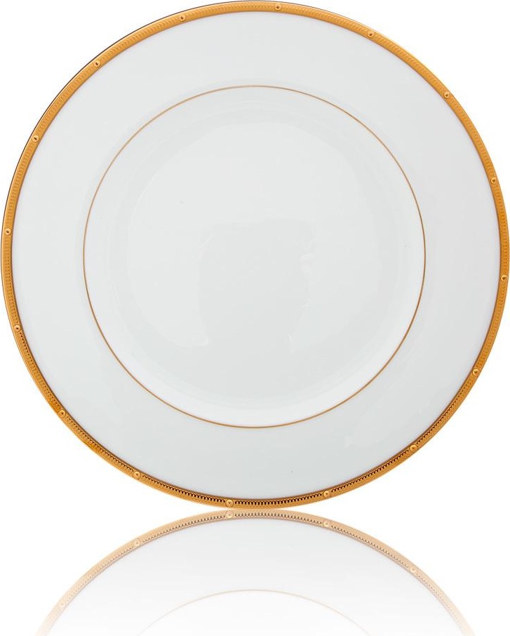 32161 Noritake Тарелка закусочная Noritake "Рочель,золотой кант" 22см Фарфор костяной 