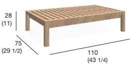 RODA Прямоугольный столик для сада из тика Network sun-id-1448505 - Вид №1