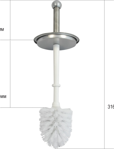 2522.060 Ершик туалетный напольный металлический нержав сталь 1090С Solinne Puff  - Вид №5