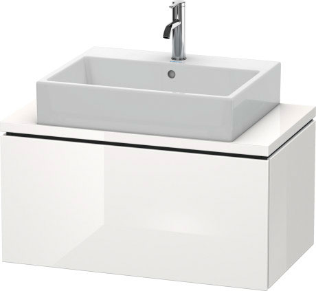 LC580200909 Тумбочка для компактной консоли L-Cube #LC5802 820 x 477 мм Светло-голубой матовый декор Duravit - Вид №2