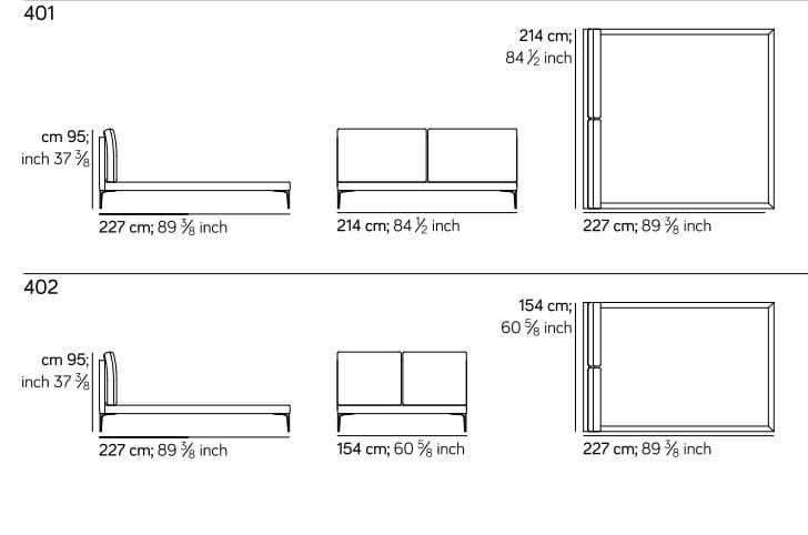 Двуспальная кровать с мягким изголовьем Amura знак ARCH-00131508 - Вид №6