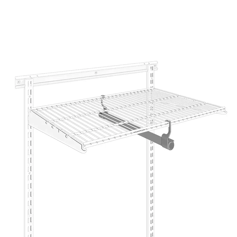 Вешалка 41x9.6x3 см металл цвет белый ТИТАН-GS STLM-2106172 - Вид №1