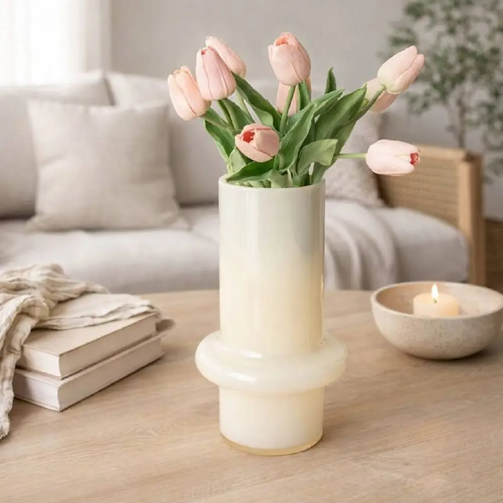 Ваза Betty стекло цвет бежевый 26 см ROCKSOLID STLM-2190757