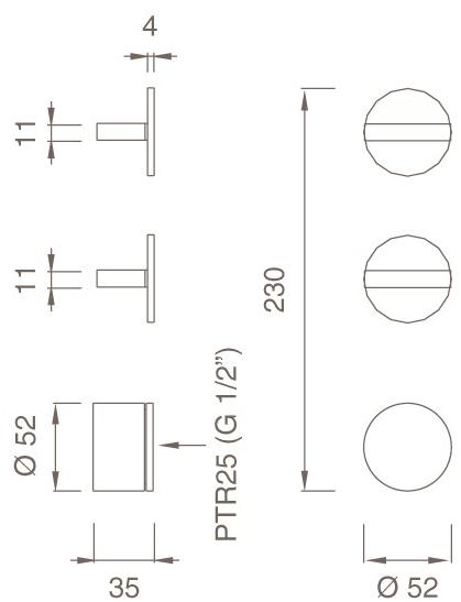 Ceadesign Душевая группа с термостатом Bar Bar 73 - Вид №1