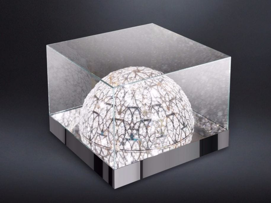 Квадратный Хрустальный журнальный столик Vgnewtrend Арабески ARCH-00131132