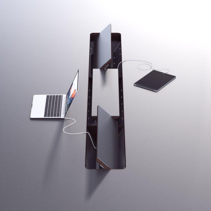 ESTEL GROUP Рабочий стол из стекла и кожи с системой прокладки кабелей Deck sun-id-1449973 - Вид №7