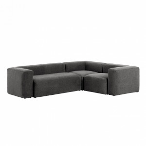 090495 Угловой 3-х местный диван 290 x 230 cm серый La Forma Blok