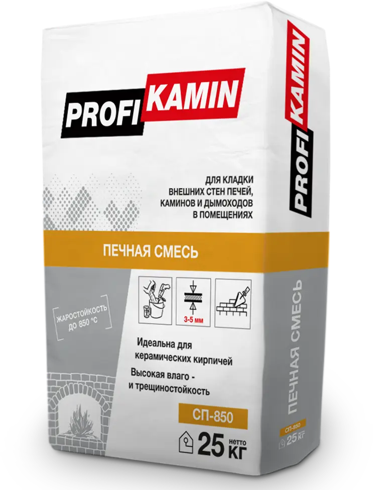 PROFIKAMIN Огнеупорная смесь для печей и каминов до 1580°С 88624264