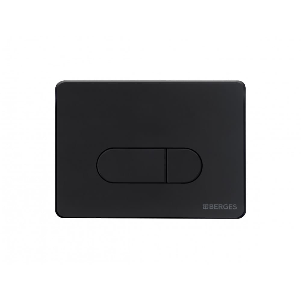 040235 Инсталляция BERGES для скрытого монтажа унитаза NOVUM кнопка D5 Soft Touch чёрная  Berges NOVUM R1  - Вид №2