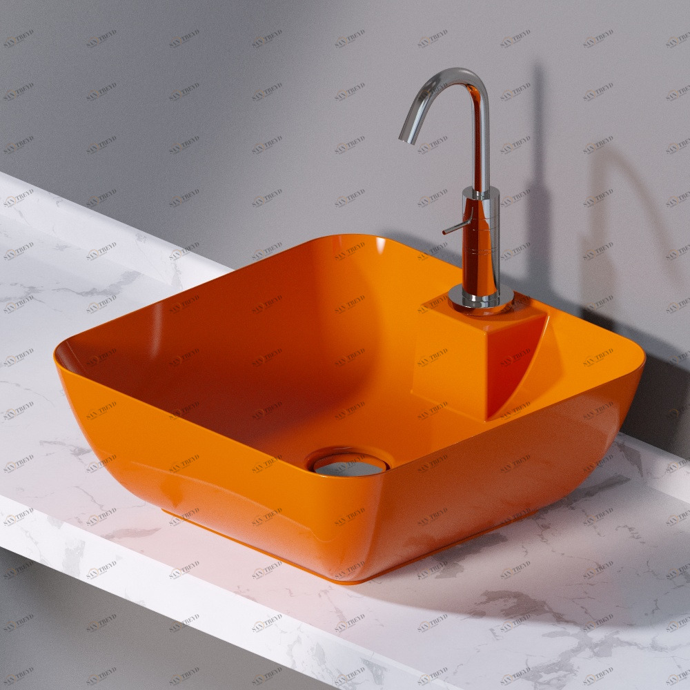 L606114 Накладная раковина на столешницу  прямоугольная A. e T. Italia ELITE AeT ITALIA