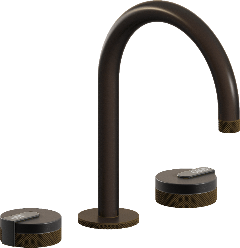 E-11512-R1GM-L1BK-OB Смеситель для умывальника на 3 отвертия GRAFF MOD+