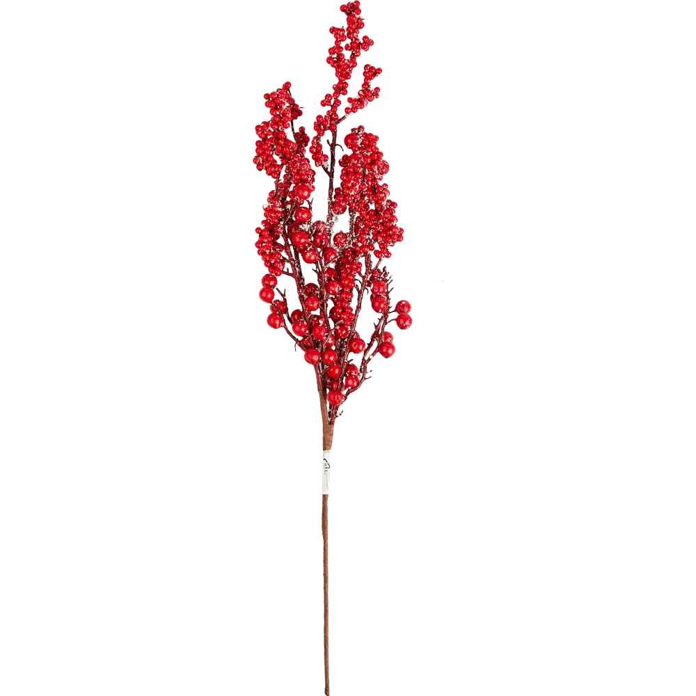 Веточка зимней рябины пластик разноцветный 10x60 см Santreyd STLM-2046711 - Вид №2