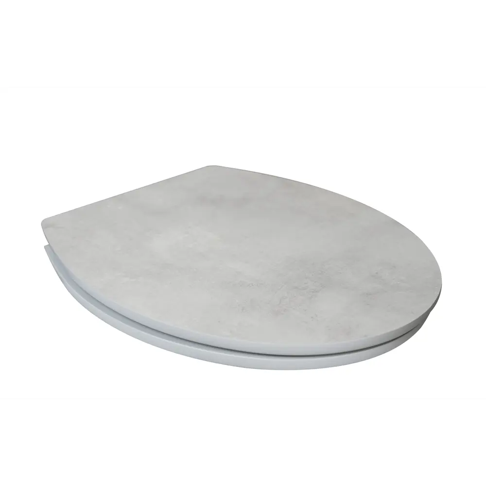 Сиденье для унитаза KONSENSA Терни с микролифтом цвет светлый бетон STLM-2135726 - Вид №3