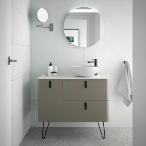 24652 SALGAR Мебель для умывальника UNIIQ 900 левая MATT MOKA Мэтт Тауп