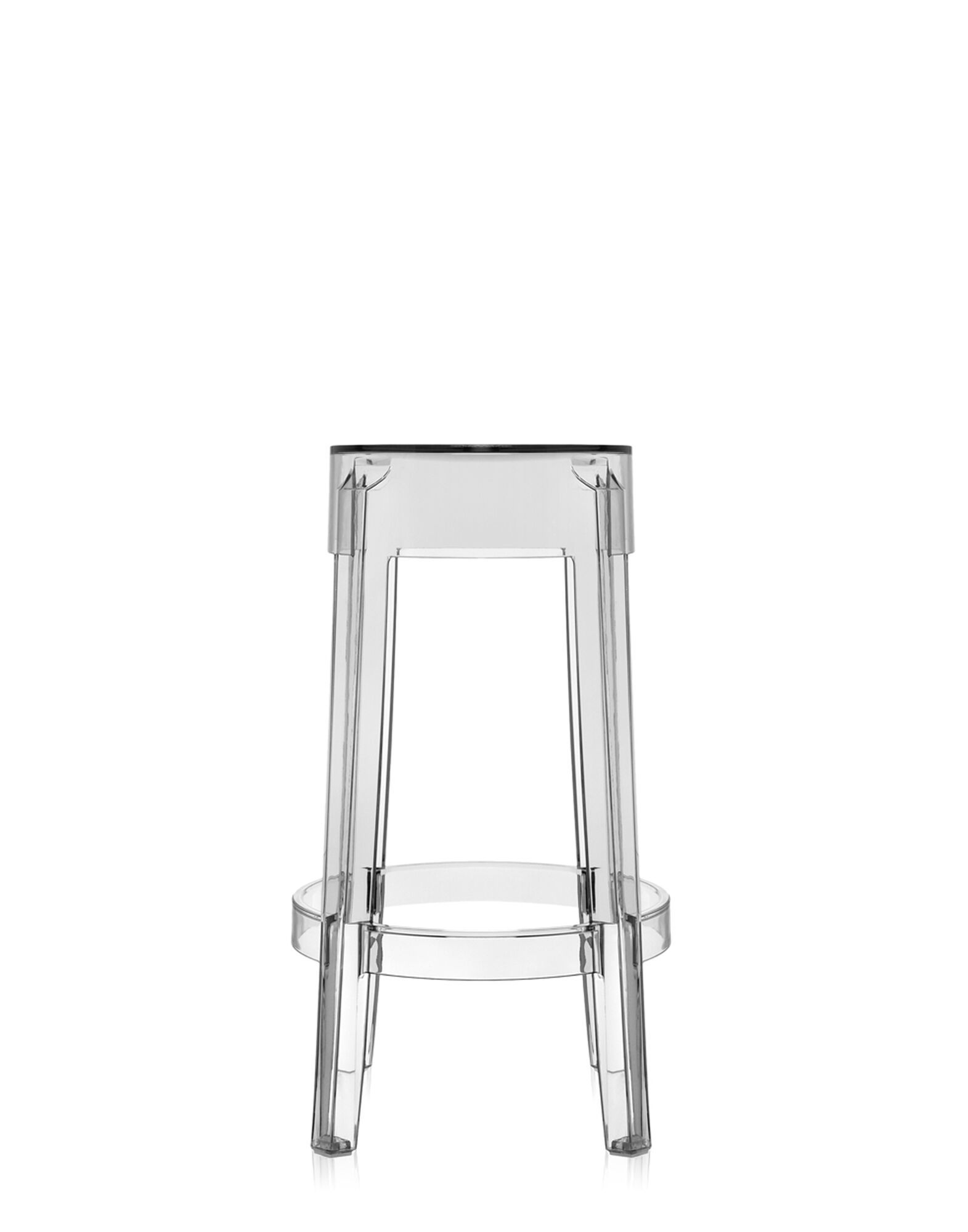 Высокий штабелируемый стул из поликарбоната с подставкой для ног Kartell CHARLES GHOST ARCH-00063123 - Вид №15