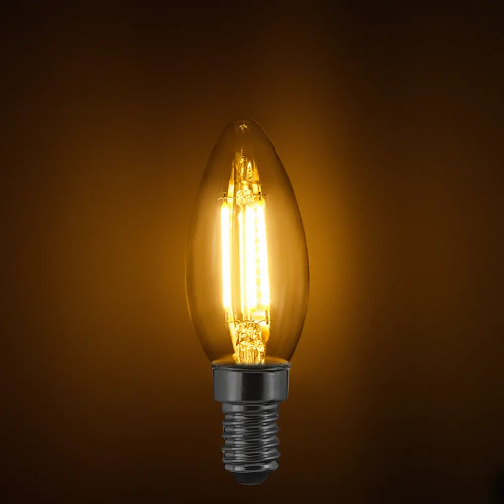 Лампа светодиодная Osram В E14 220/240 В 4 Вт свеча 470 лм теплый белый свет 85306968 STLM-2078593  - Вид №2