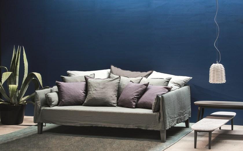 Gervasoni Овальный журнальный столик из мрамора и дерева Brick sun-id-1499904 - Вид №1