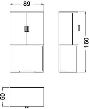 Деревянный и металлический барный шкаф CPRN HOMOOD Dragonfly ARCH-00152794 - Вид №2