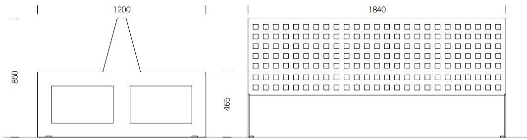 BENKERT BANKE Двойная скамья из нержавеющей стали Chalidor sun-id-1378097 - Вид №1