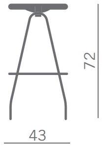Kastel Табурет высокий поворотный с подставкой для ног Kat sun-id-1390938 - Вид №2