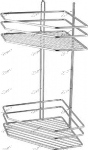 Полка угловая двойная к стене 20х20х39 4029 FRAP 2411467