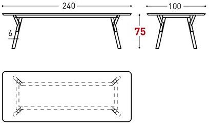 Varaschin Прямоугольный садовый стол Link 222l - Вид №9