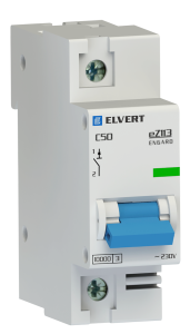 90590699 Автоматический выключатель eZ113 1P C50 А 10 кА eZ1131C-50 STLM-0298145 ELVERT