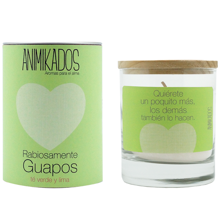 VV007RGAM Свеча ароматическая animikados, absolutely fabulous, Зеленый чай и лайм, 40 ч. Ambientair  - Вид №1