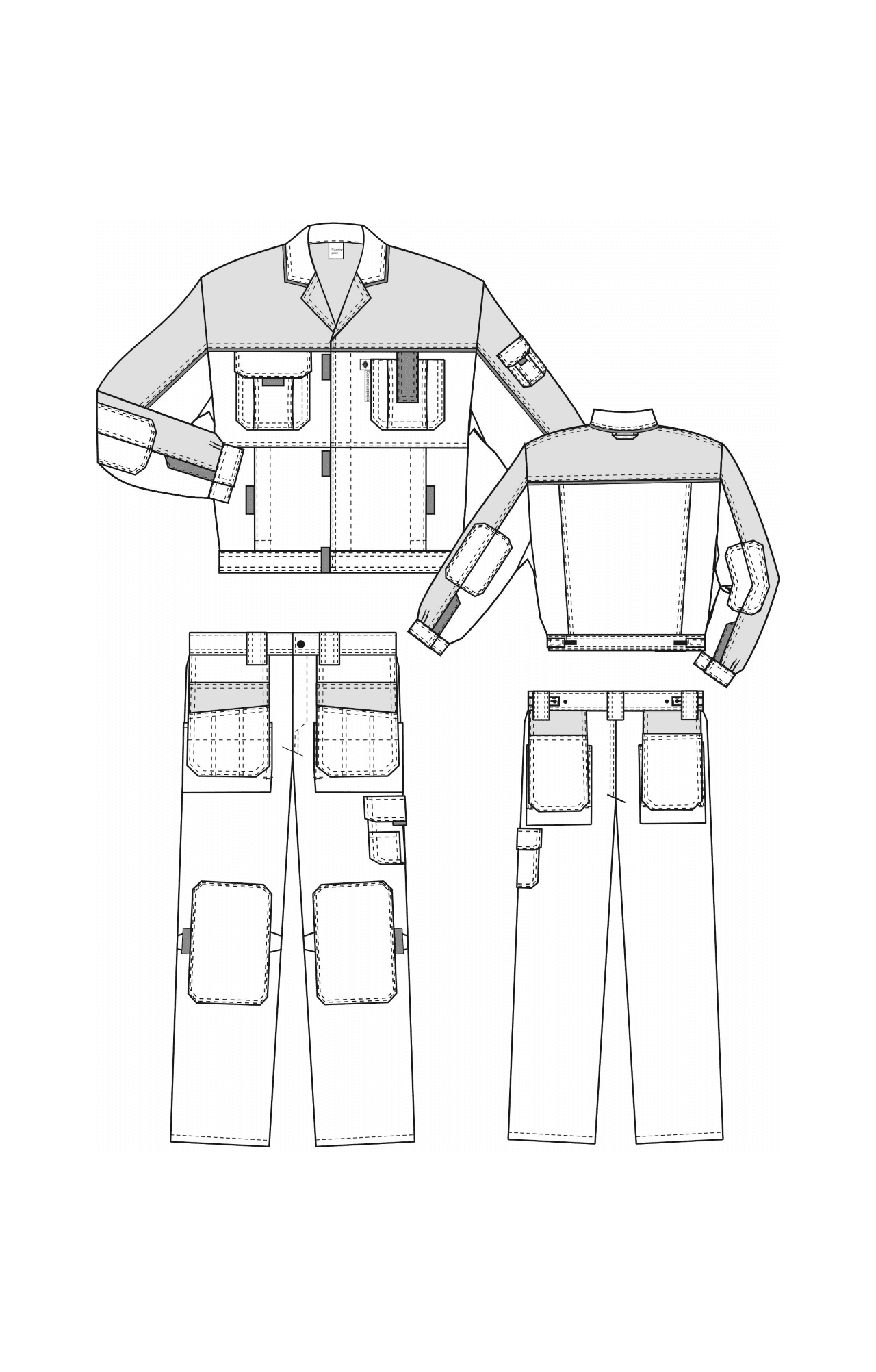 65236 Костюм "Профессионал-1" василек-светло-серый  Летняя спецодежда  размер 60-62/182-188  - Вид №16