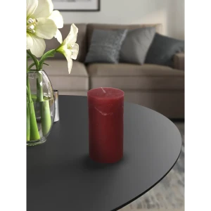 89369104 Свеча столбик Рустик красная 11 см STLM-0825534