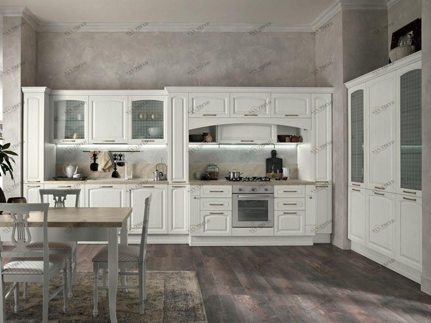 Febal Casa Линейная деревянная кухня с ручками sun-id-1466062