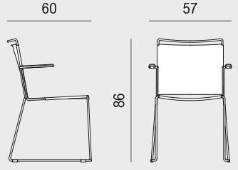 Viganò Штабелируемый металлический стул с подлокотниками Daisy metal sun-id-1355626 - Вид №5