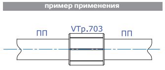 VTp.703.0.040 Фитинг полипропиленовый – муфта Valtec 40 мм  - Вид №9